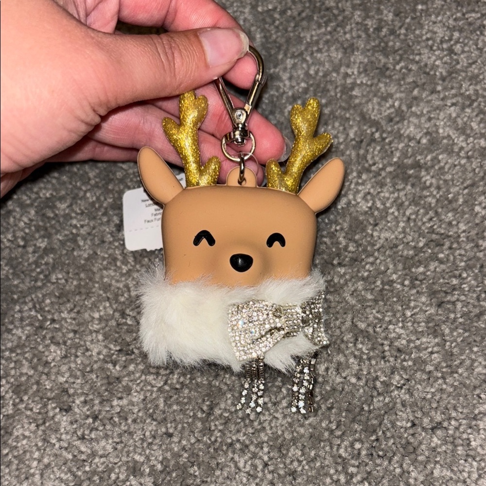 Cute Reindeer pocketbac holder with Gold Antlers